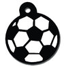 Design Aluminium Rund, Fußball, Large 3 cm, schwarz