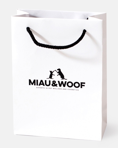 Miau&Woof Papiertasche, klein, 16 x 22 cm