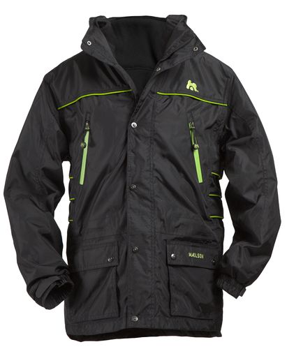 R-Flow Jacket Men S/M: 46/48* cm, Black / Green