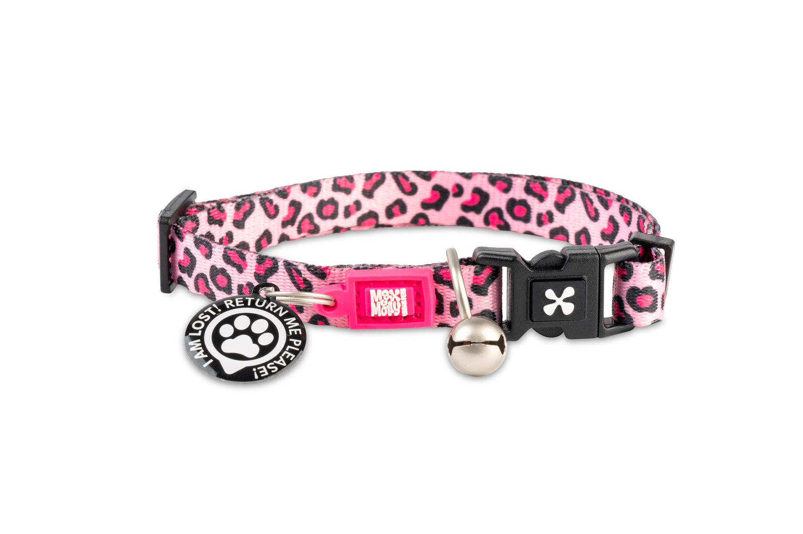 Smart ID Katzen Halsband - Leopard Pink