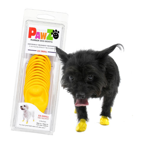 PawZ Dog Boots XX-Small - Yellow, 12 Stück
