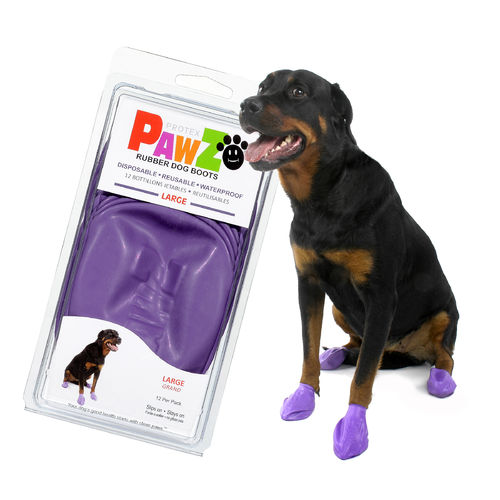 PawZ Dog Boots Large - Purple, 12 Stück